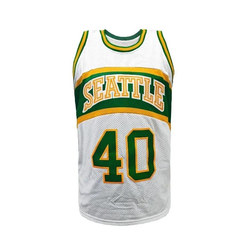 Maillot de basket-ball pour hommes, lettres et chiffres brodés, gilet ample et respirant sans manche