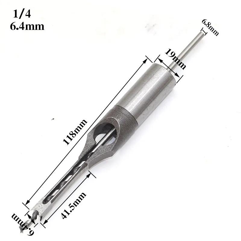 Forets hélicoïdaux HSS pour le travail du calcul, kit d'outils de forage, ciseau à mortaiser, trou c