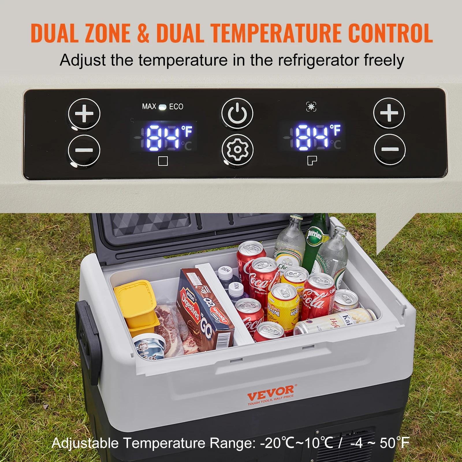 SucceBuy 35L/45L/55L réfrigérateur de voiture à poignée pliable Portable avec congélateur de compres