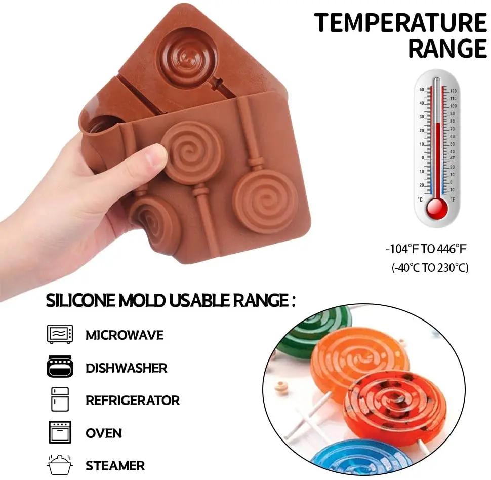 Moule rond à sucettes en Silicone, fleur mignonne, gelée, bonbons, chocolat, savon, ustensiles de cu