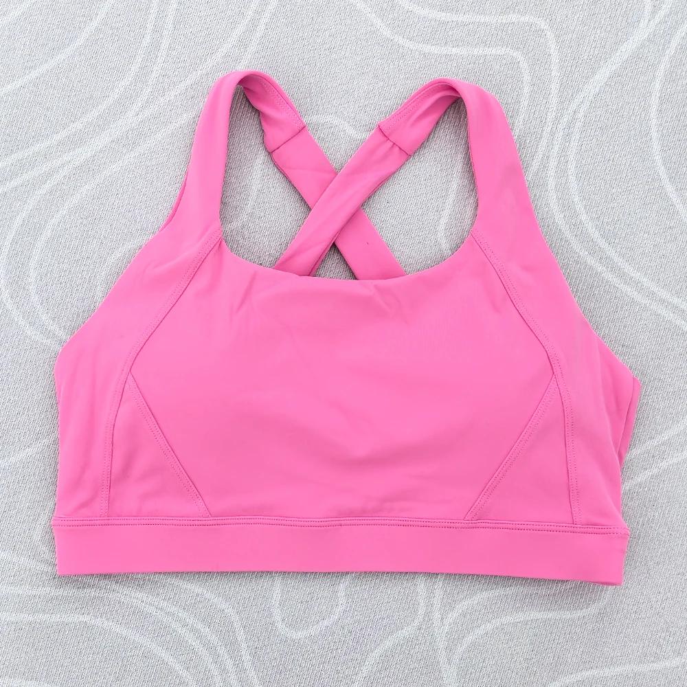 Soutien-gorge de Fitness pour femmes, couleur unie, serré, entraînement complet, dos croisé, sous-vê