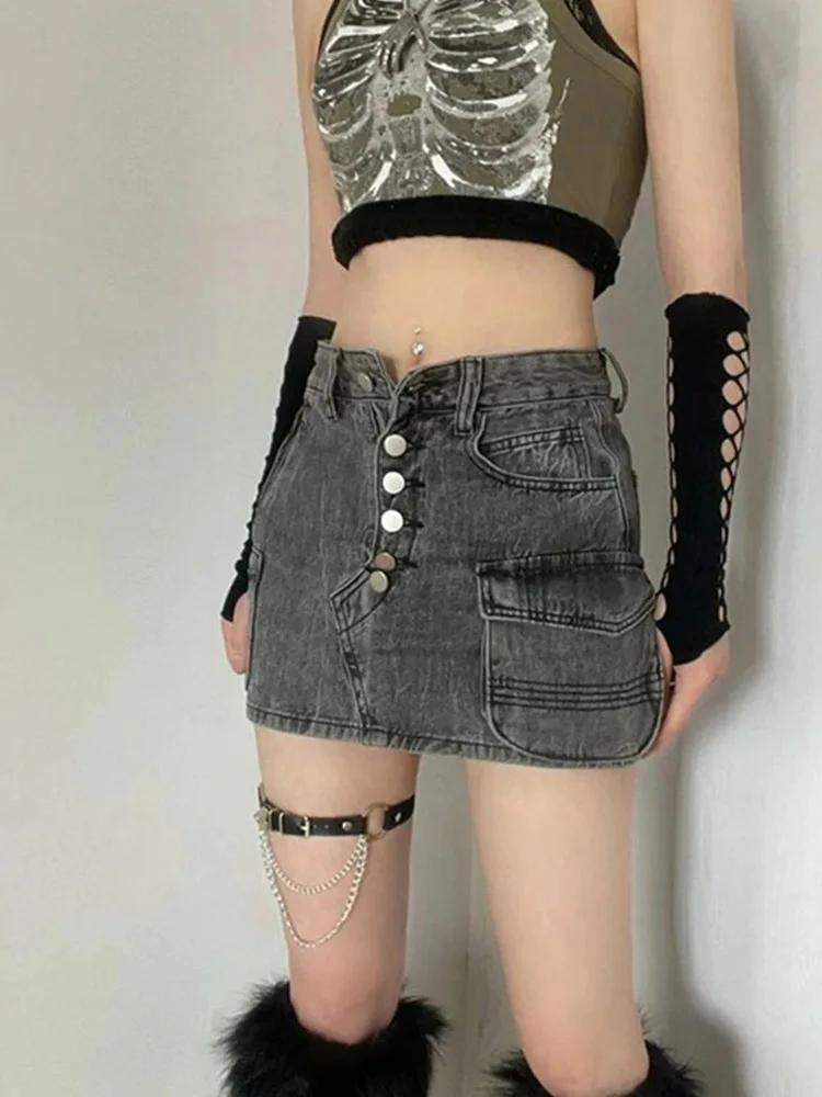 Punk Aesthetic Cyber Retro X-ray Skeleton Print Rib Sleeveless Vest ArmyGreen Crop Top Designer Clot