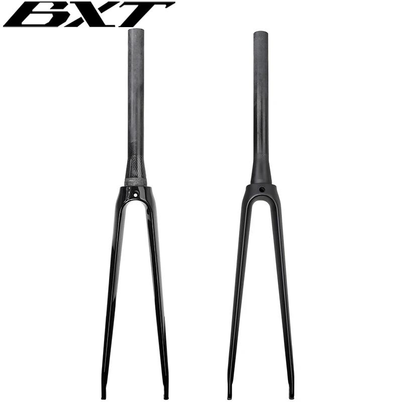 Fourche de vélo de route entièrement en carbone BXT, fourche de frein 700C V, QR 100x9mm, tube coniq