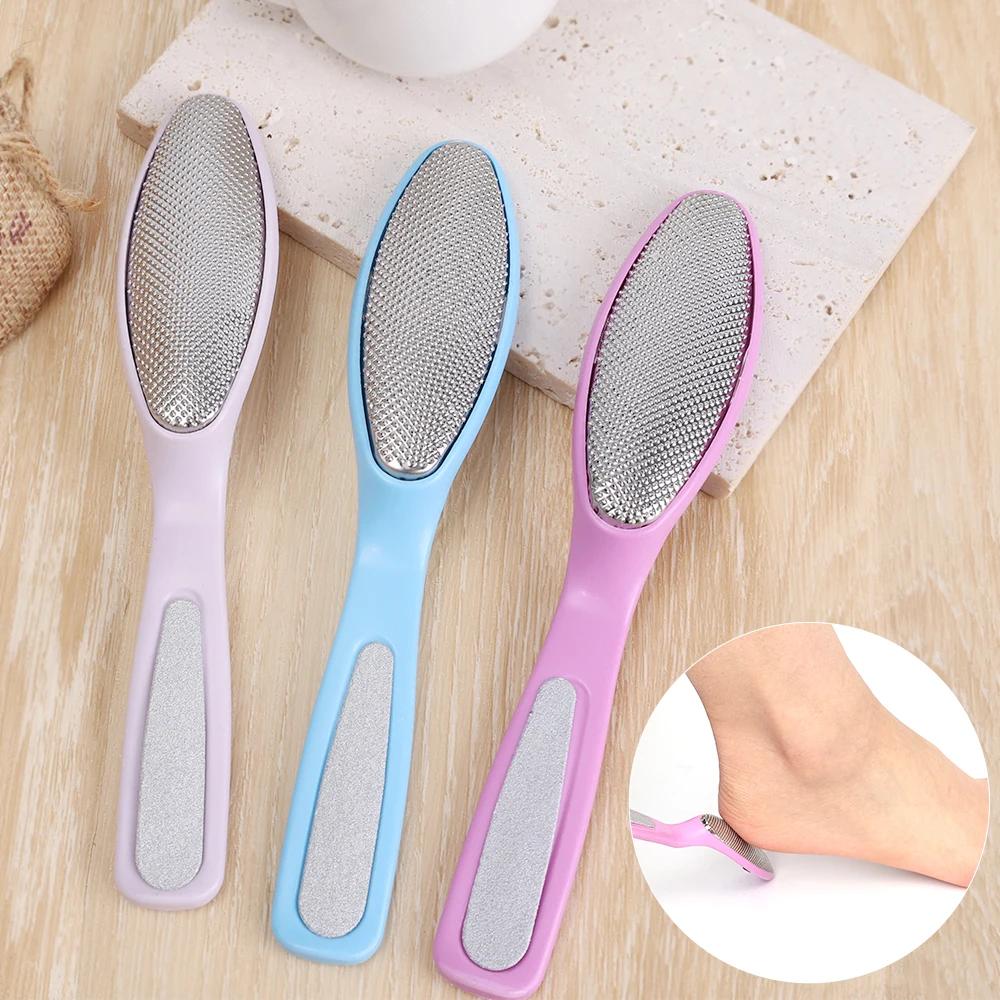 Limes à pieds à Double tête, brosse professionnelle pour l'élimination des peaux mortes, dissolvant 