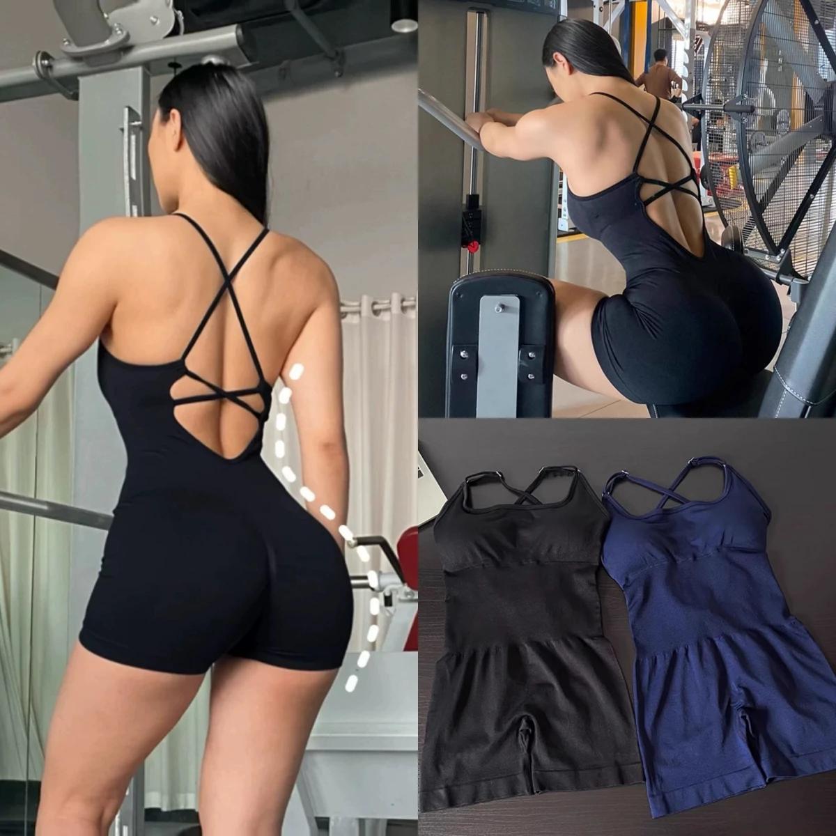 WAREBALL ensemble de Yoga combinaisons vêtements de sport femmes Fitness barboteuses Sexy une pièce 