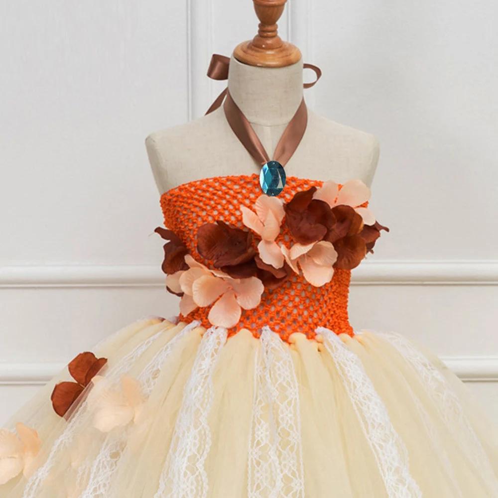 Robes de princesse Moanna pour filles, Costumes de vacances de noël, Tutus d'halloween pour enfants,