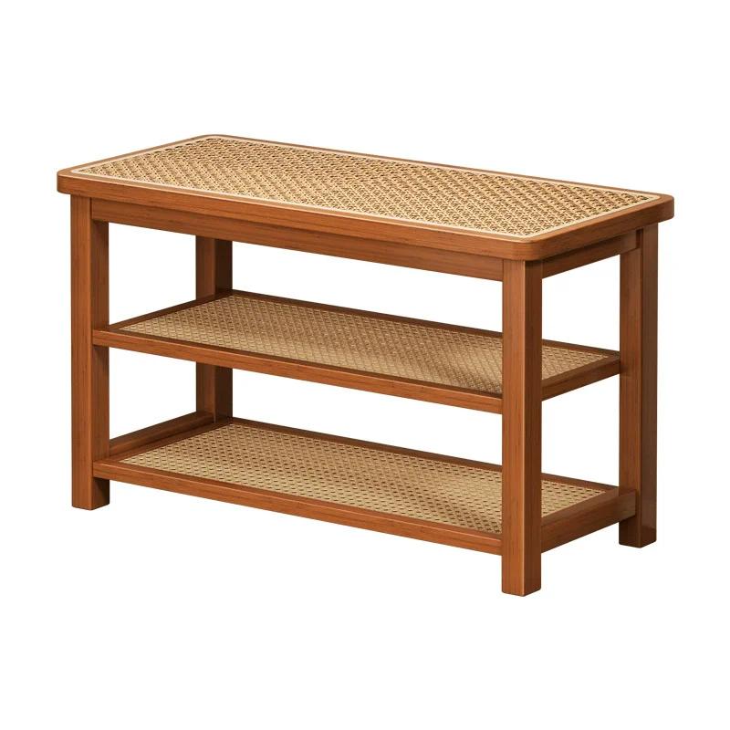 Tabouret à langer, armoire à chaussures assise, porte d'entrée, porte de maison, rangement multicouc