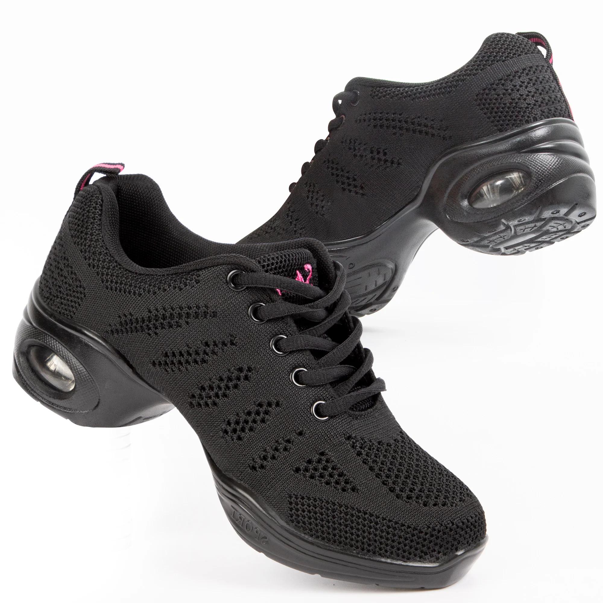 Baskets de danse respirantes femmes semelle fendue coussin d'air chaussures Jazz marche