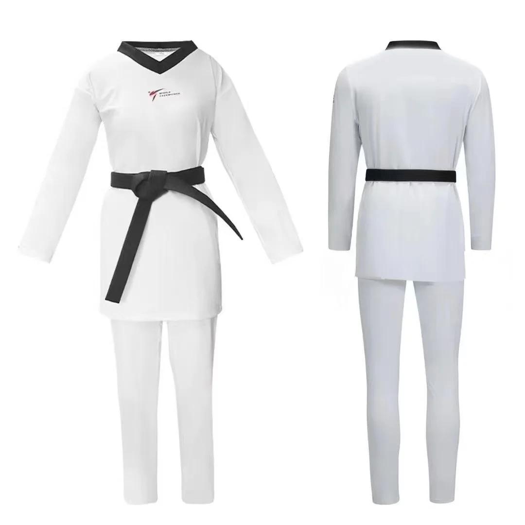 Nouveau Taekwondo uniforme compétition Dobok ensemble léger tissu respirant doux confortable pour ad