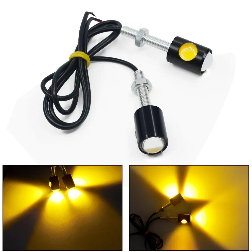 Lampe de signalisation LED universelle pour moto, lumière de plaque de planificateur de numéro de vo