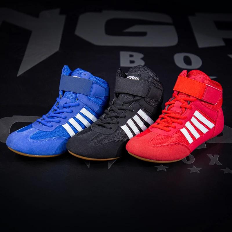 Chaussures boxe lutte Gingpai hommes femmes - Maille respirante qualité fitness entraînement