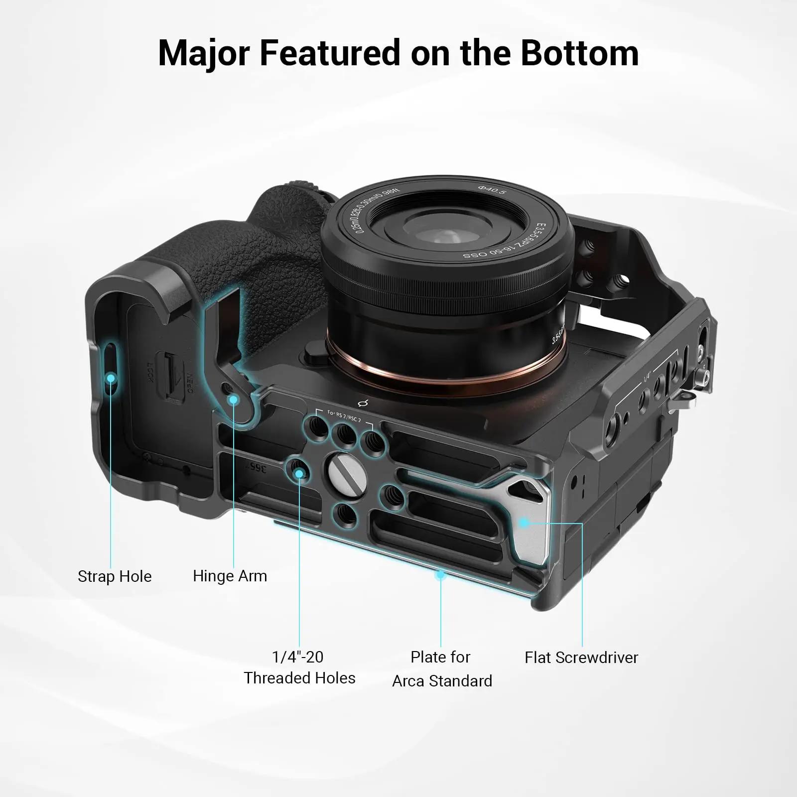 SmallRig Alpha7 V Cage Kit pour Sony A7 IV A7m4 Caméra Cage Rig pour Sony Alpha 7 V/7R V/7 IV/7S III