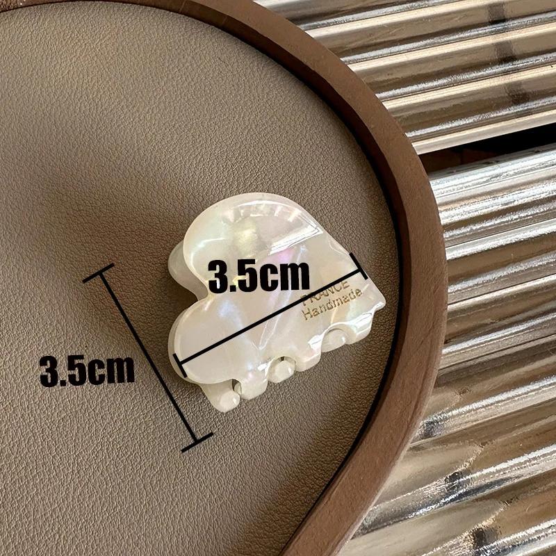 Petite griffe de cheveux en acétate de 3.5cm, crabes pour filles, jolies pinces à cheveux en forme d
