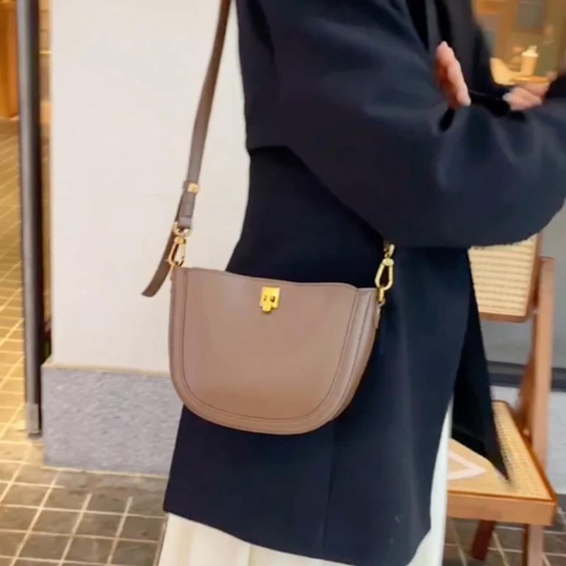 Sac à Main en Cuir group pour Femme, Souple, Minimaliste, Luxe, Haute Qualité, à Bandoulière