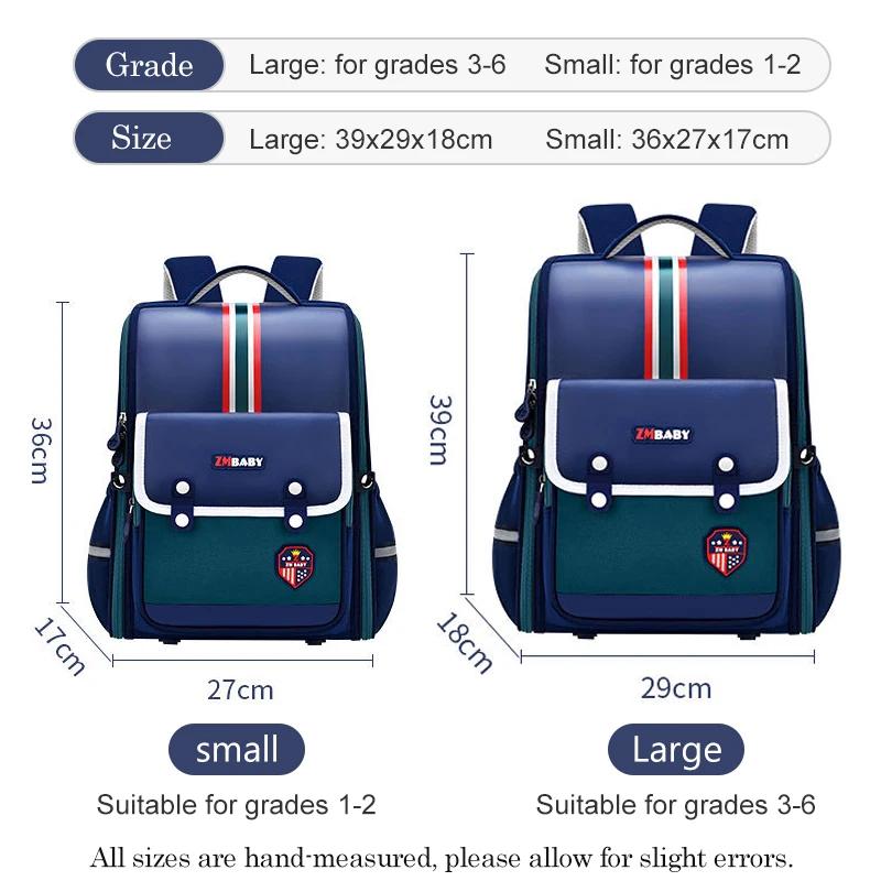 Sac d'école primaire de style britannique pour enfants, sac léger pour garçons, protection de la col