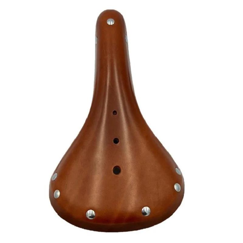 Selle de vélo universelle faite à la main en cuir Bromsilice, siège en cuir pour VTT