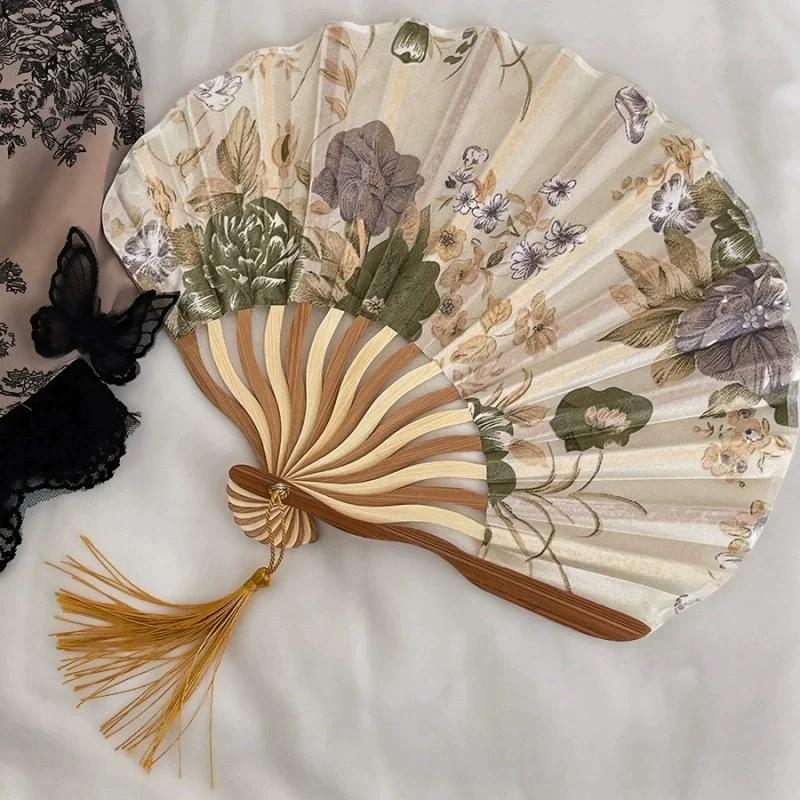 Éventail pliant en soie de Style japonais chinois, éventails de mariage, cadeaux artistiques, éventa