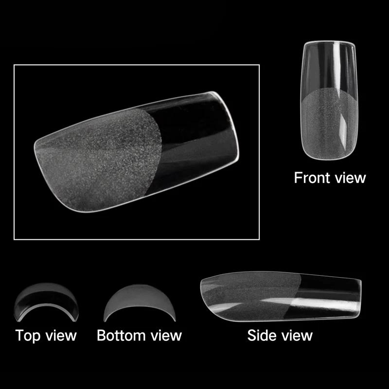 Embouts d'ongles carrés, 120 pièces, couverture complète artificielle, pointes de Gel souples et cla