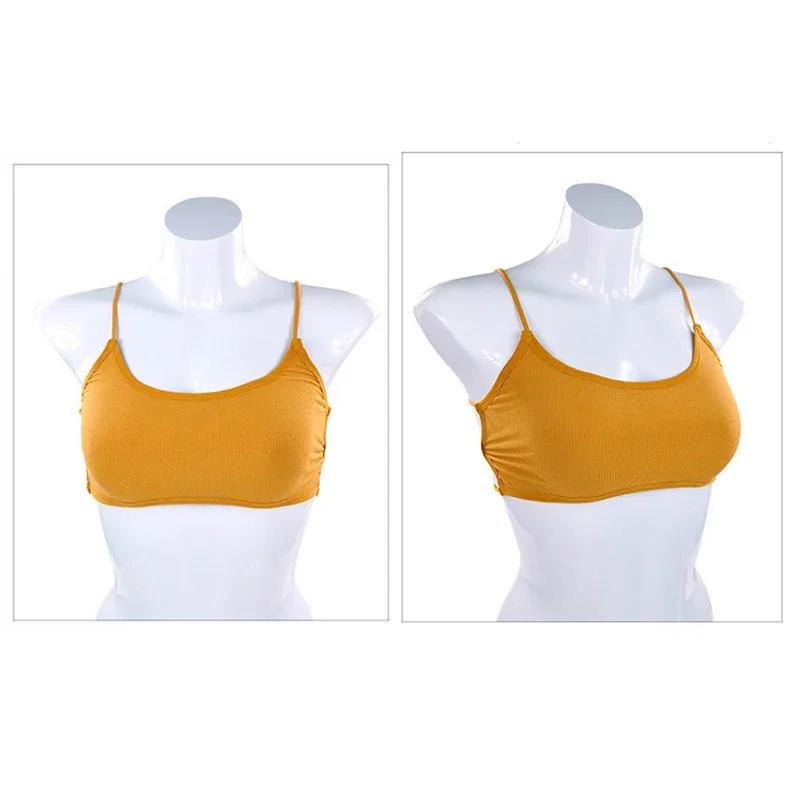 Soutien-gorge entraînement fitness sans fil amovible bandoulière mince yoga femmes rembourré