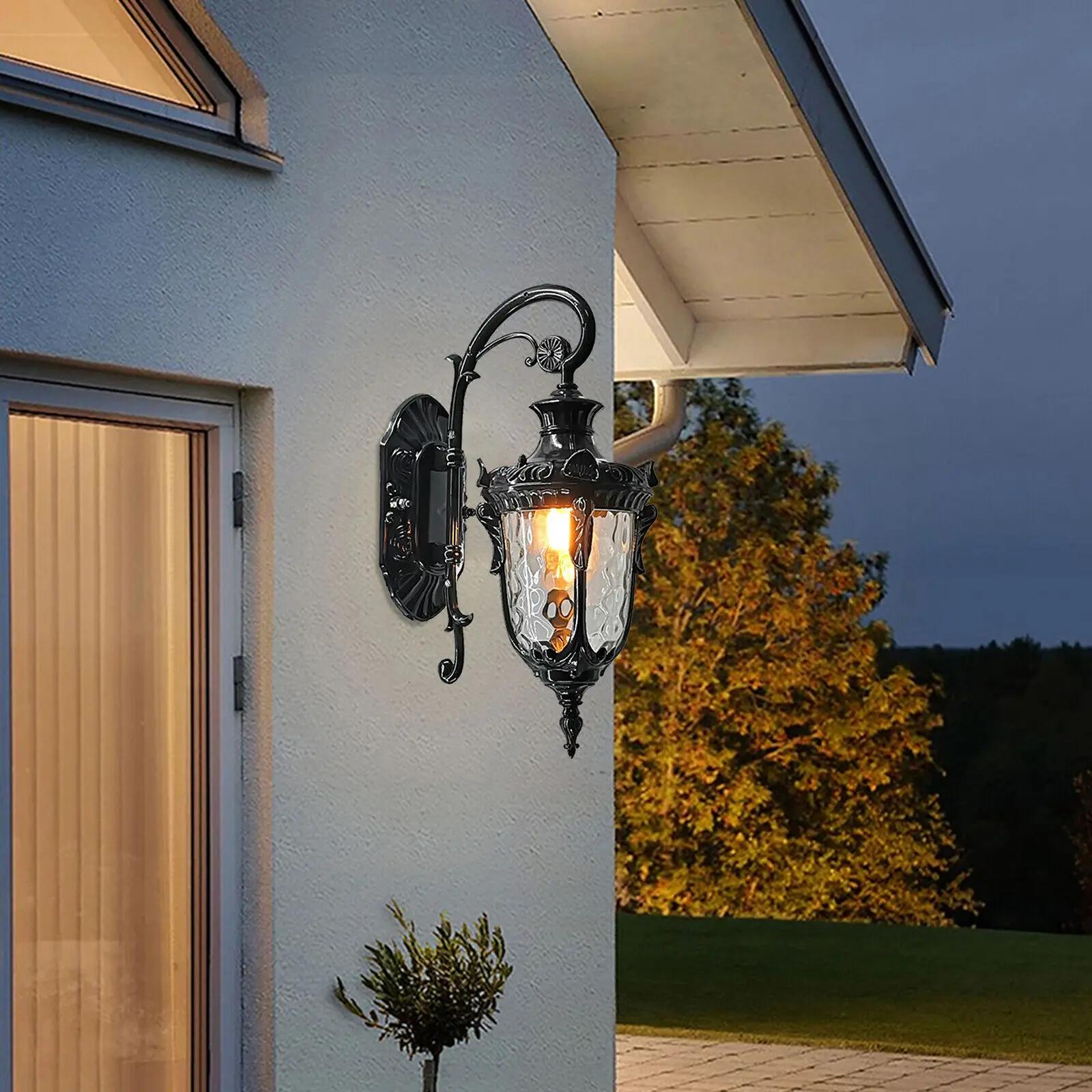 LOYALHEARTD-Applique Murale Imperméable Noire, Luminaire d'Extérieur, Idéal pour un Jardin ou une Vé