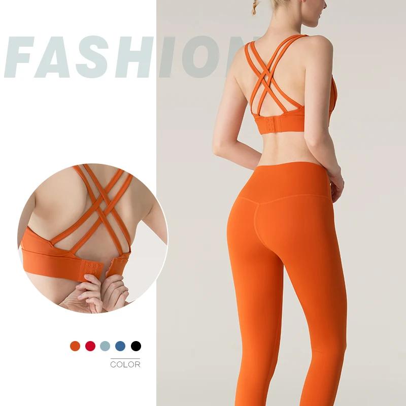 Ensemble yoga 2 pièces femme - Leggings et soutien-gorge sport pour Pilates, Fitness et entraînement