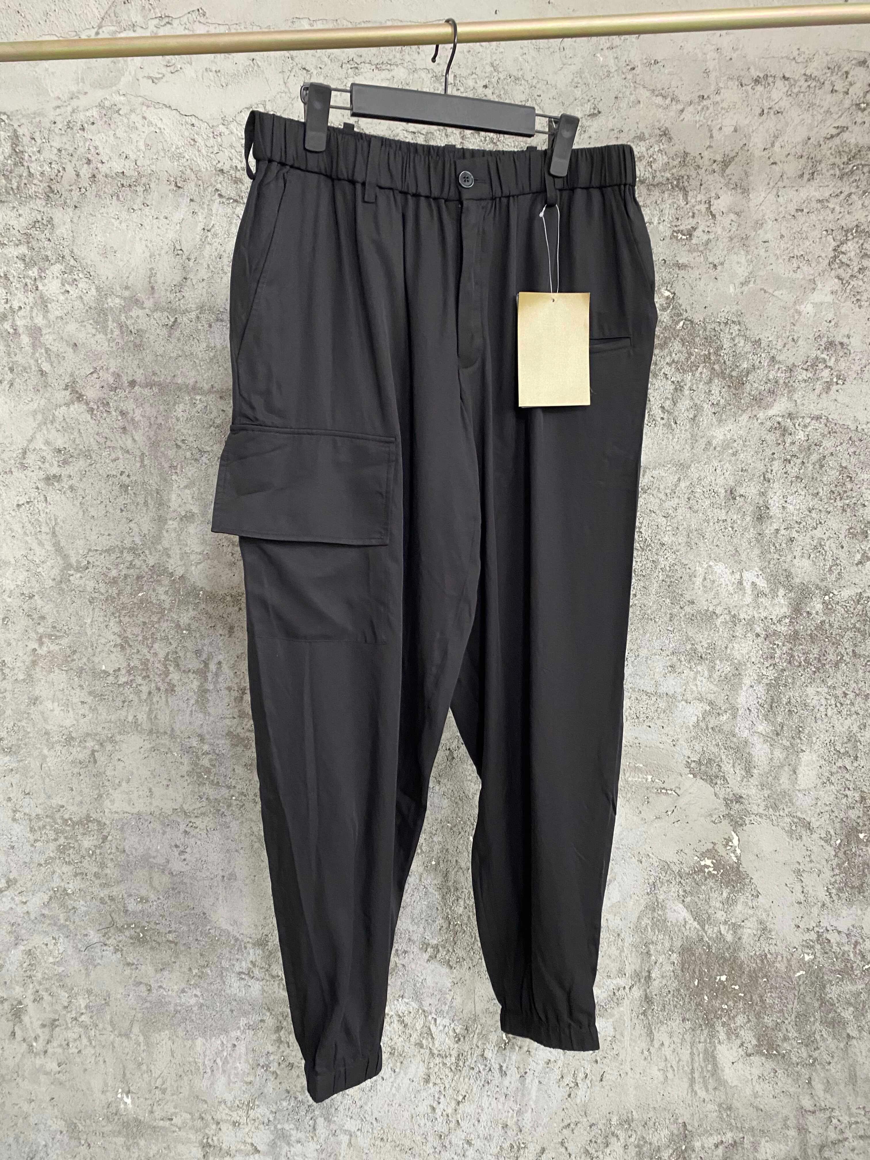 TOP-YAMAMOTO pantalon en tissu de vêtements de travail amples de style fonctionnel multi-poches, pan