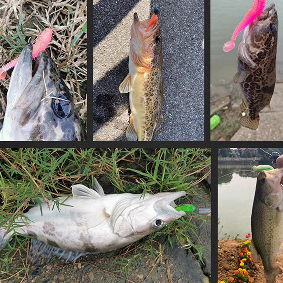 Obk Fish-Leurre de pêche en plastique souple, appâts à vers, jigging WobJeff, leurres de pêche, nage