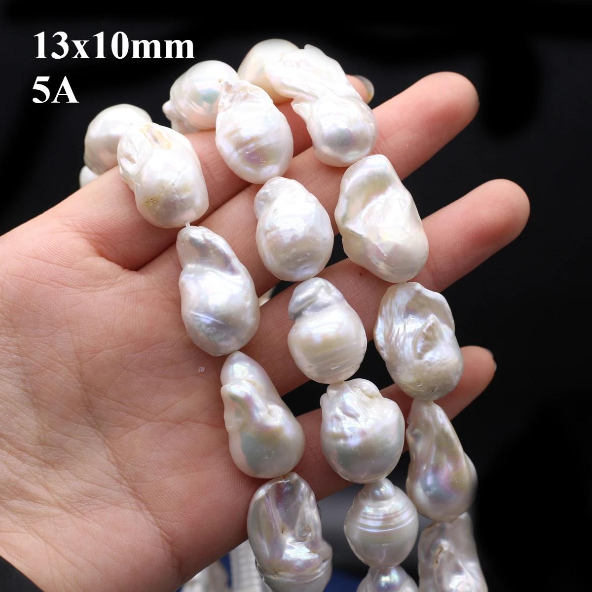 Perle d'Eau Douce Blanche Naturelle, de Forme Irrégulière Baroque, Accessoires pour Fabrication de B