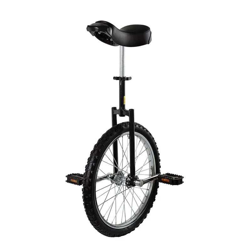 Monocycle de 18 pouces avec pneu antidérapant, jante en alliage d'aluminium réglable en hauteur, vél
