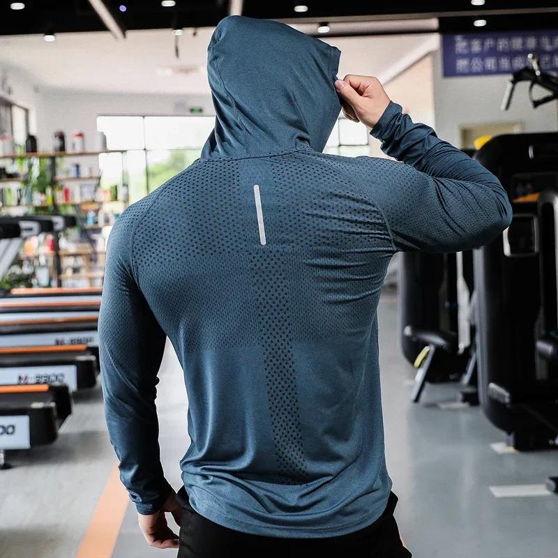 Survêtement homme fitness à capuche pour entraînement extérieur et musculation - Confort gym