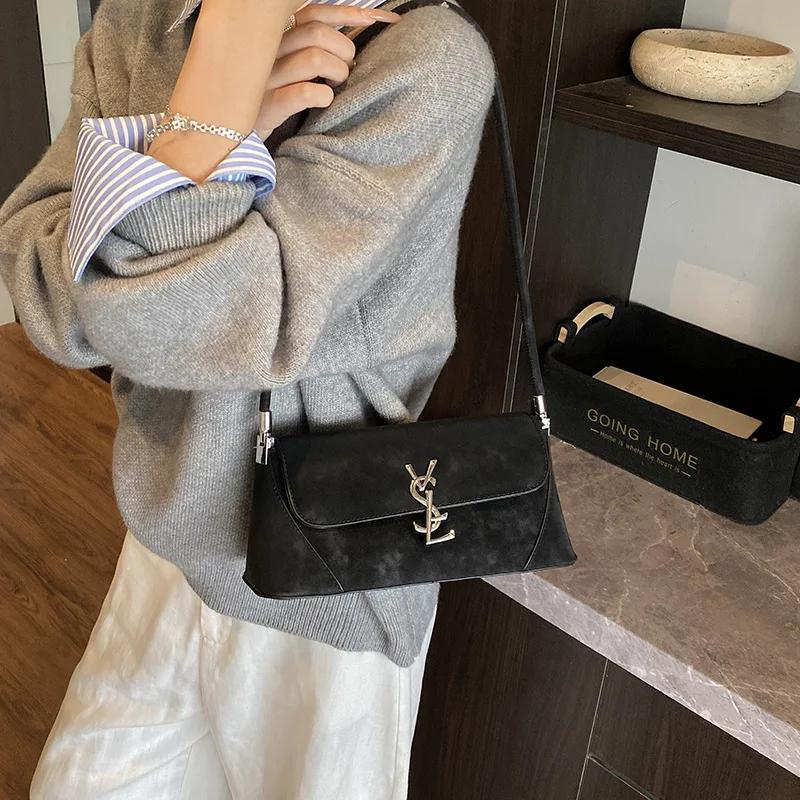 Nouveau Sac Baguette Luxe Automne Hiver 2026 – Sac à Bandoulière Convertible Polyvalent Quotidien, I