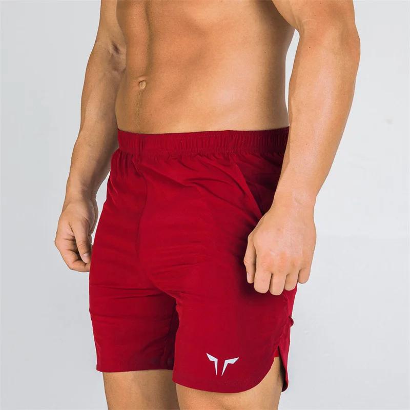Short de sport de fitness à double pont pour hommes, slim, séchage rapide, tissé, respirant, pantalo