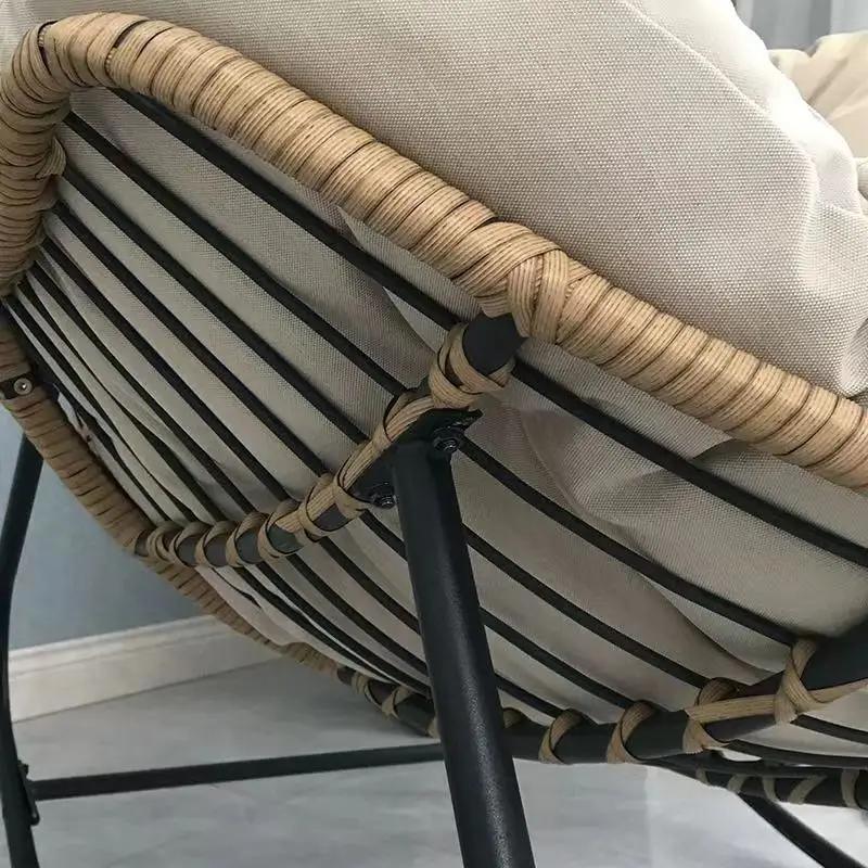Nid d'oiseau humain rotin tissage chaise à bascule canapé de loisirs maison balcon simple paresseux 