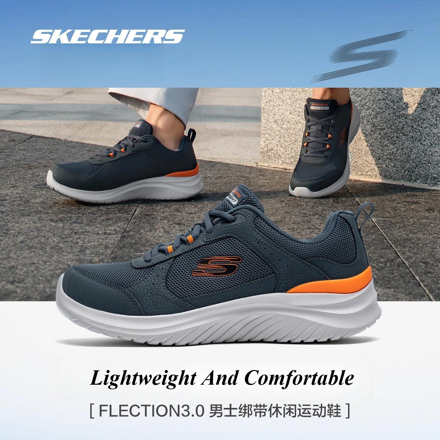 Skechers – chaussures de sport décontractées pour hommes, baskets légères à lacets pour l'extérieur,