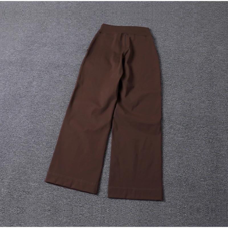 Pantalon de Yoga ample taille haute pour femmes, haute qualité, jambes droites, respectueux de la pe