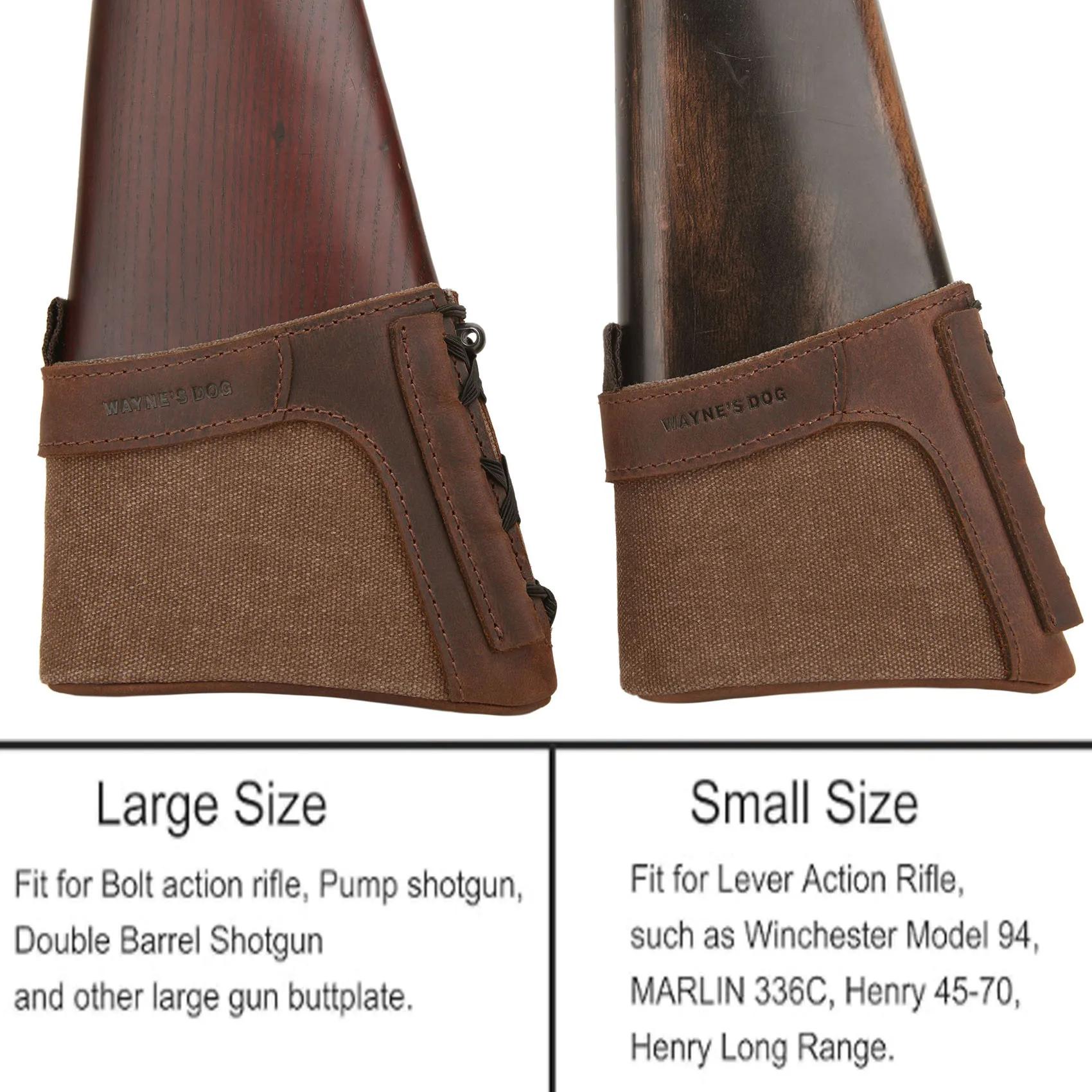 Extension de crosse de pistolet en cuir véritable, coussinet de recul à enfiler, coussinet de recul 