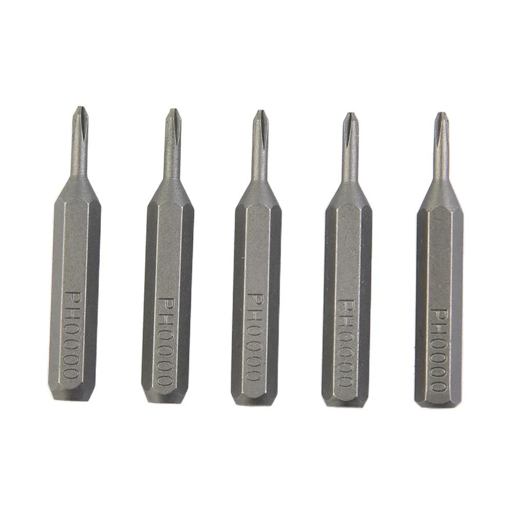 Embouts de tournevis cruciforme H4 × 28mm PH0000 PH000 PH00 PH0 PH1 PH2 4mm tige hexagonale bricolag