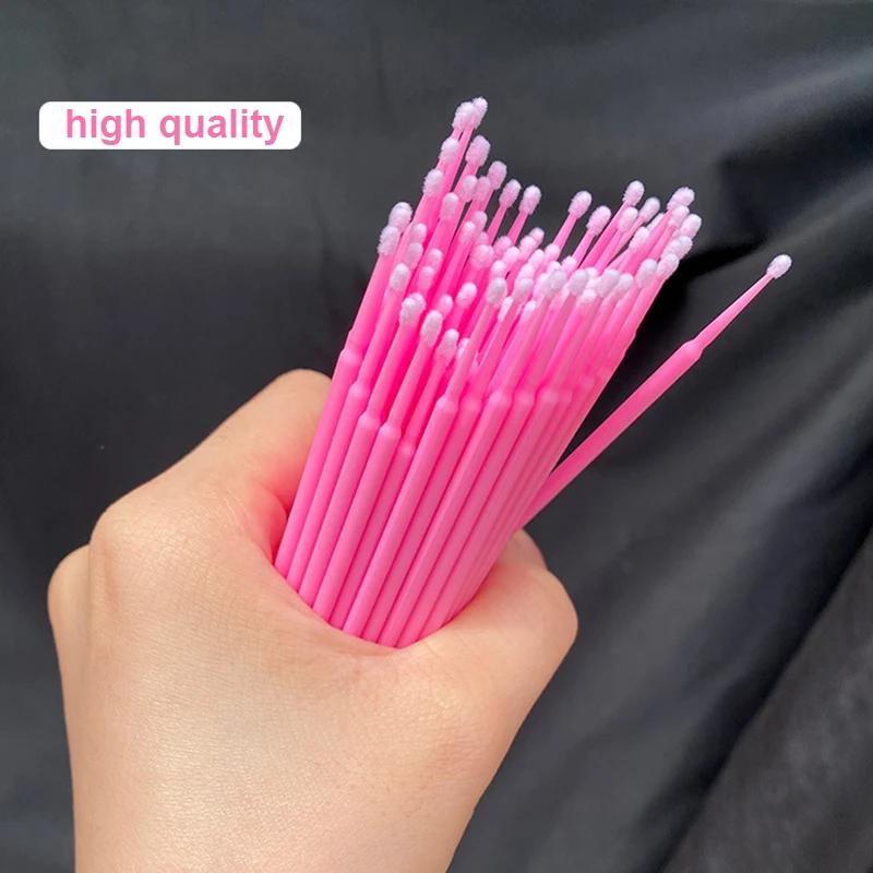 Brosse de nettoyage de cils, 100 pièces, Extension de cils, Micro coton-tige, microbrosse pour cils 