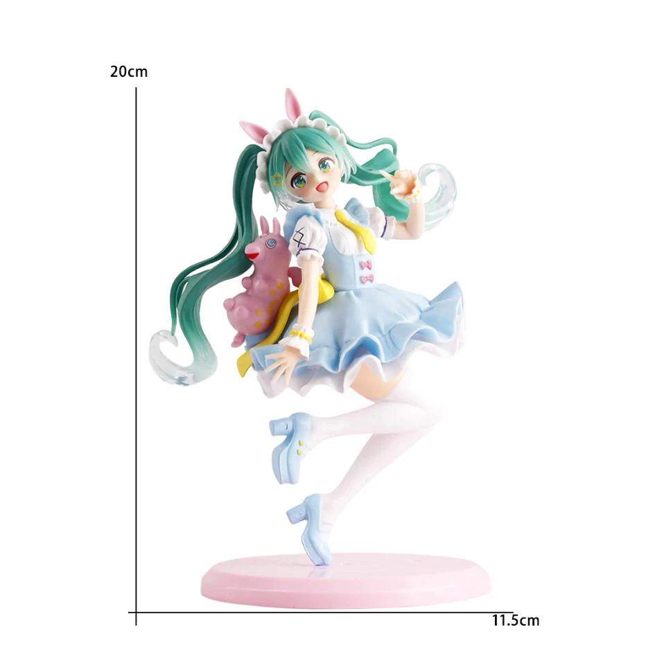 Figurine d'anime robe de mariée figurines d'action Kawaii maillot de bain Vocaloid PVC modèle à coll