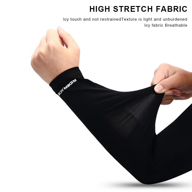 Manchon de bras en soie glacée, séchage rapide, respirant, Protection UV, tenue de Sport, Fitness, b
