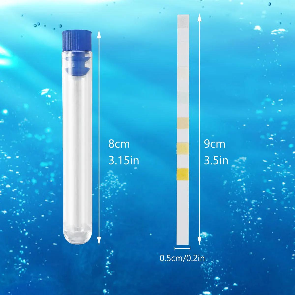 100 pièces bandelettes de Test d'aquarium bande de Test de qualité de l'eau 7/in1 Kit de Test d'aqua