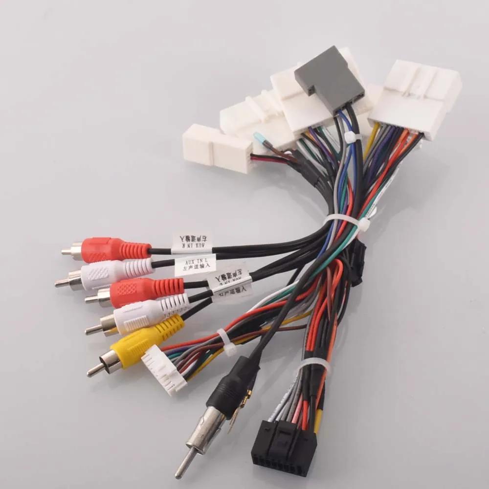 Adaptateur de câble de faisceau de câblage stéréo d'autoradio Android 16 broches pour Nissan Murano 