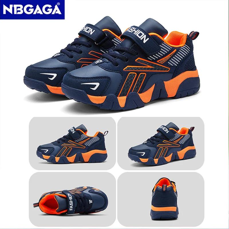 Baskets décontractées en cuir pour enfants, chaussures de tennis, chaussures de marche, chaussures d