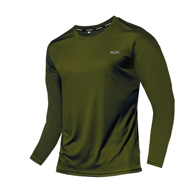 T-shirt sport manches longues homme course fitness séchage rapide respirant anti-transpiration 2023