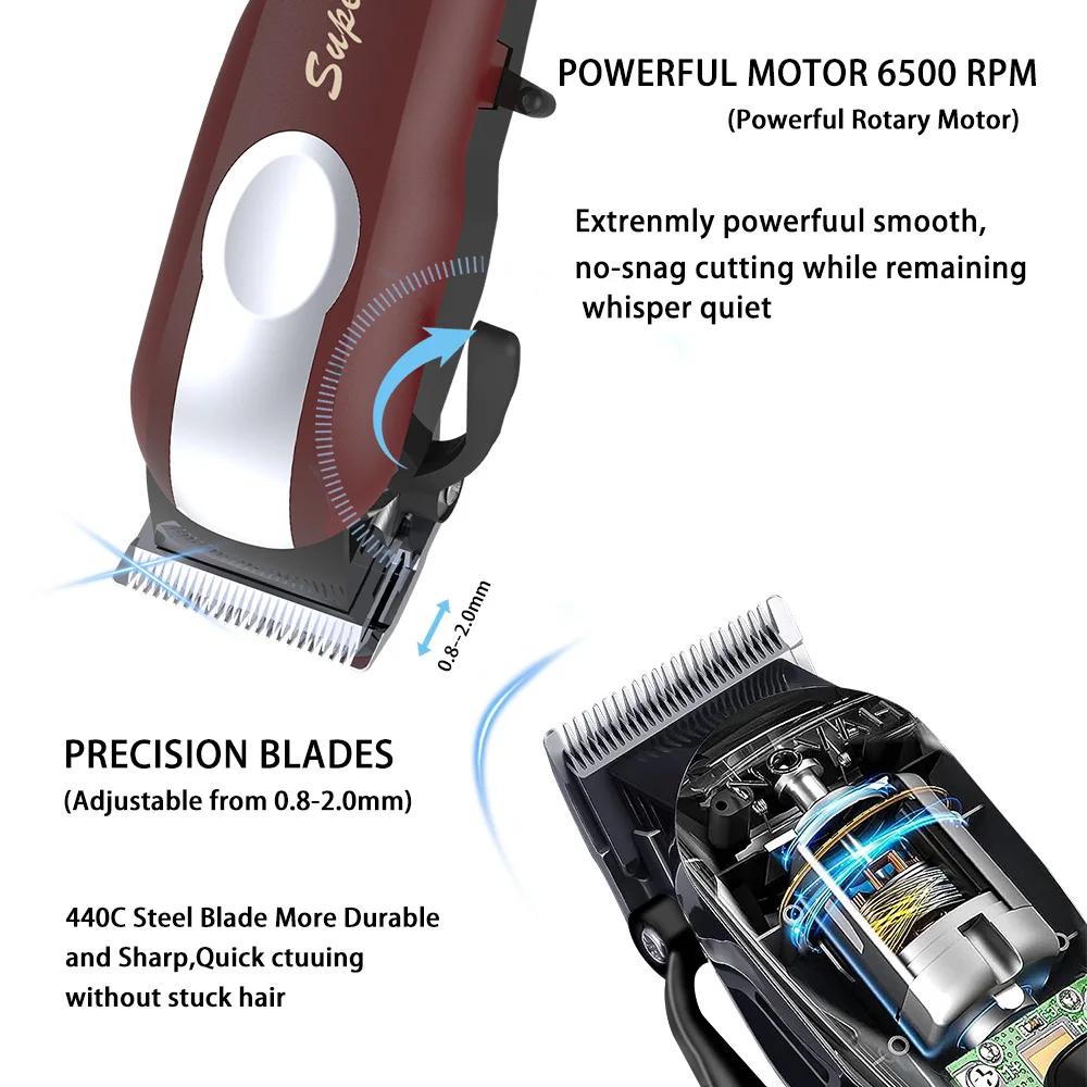 Magicful professionnel tondeuse à cheveux batterie au Lithium USB rechargeable tondeuse LED affichag