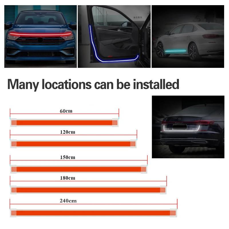 1 pièces pour Jeep Renegade 2015-2021 LED feux diurnes DRL 12V universel Auto étanche Flexible lampe
