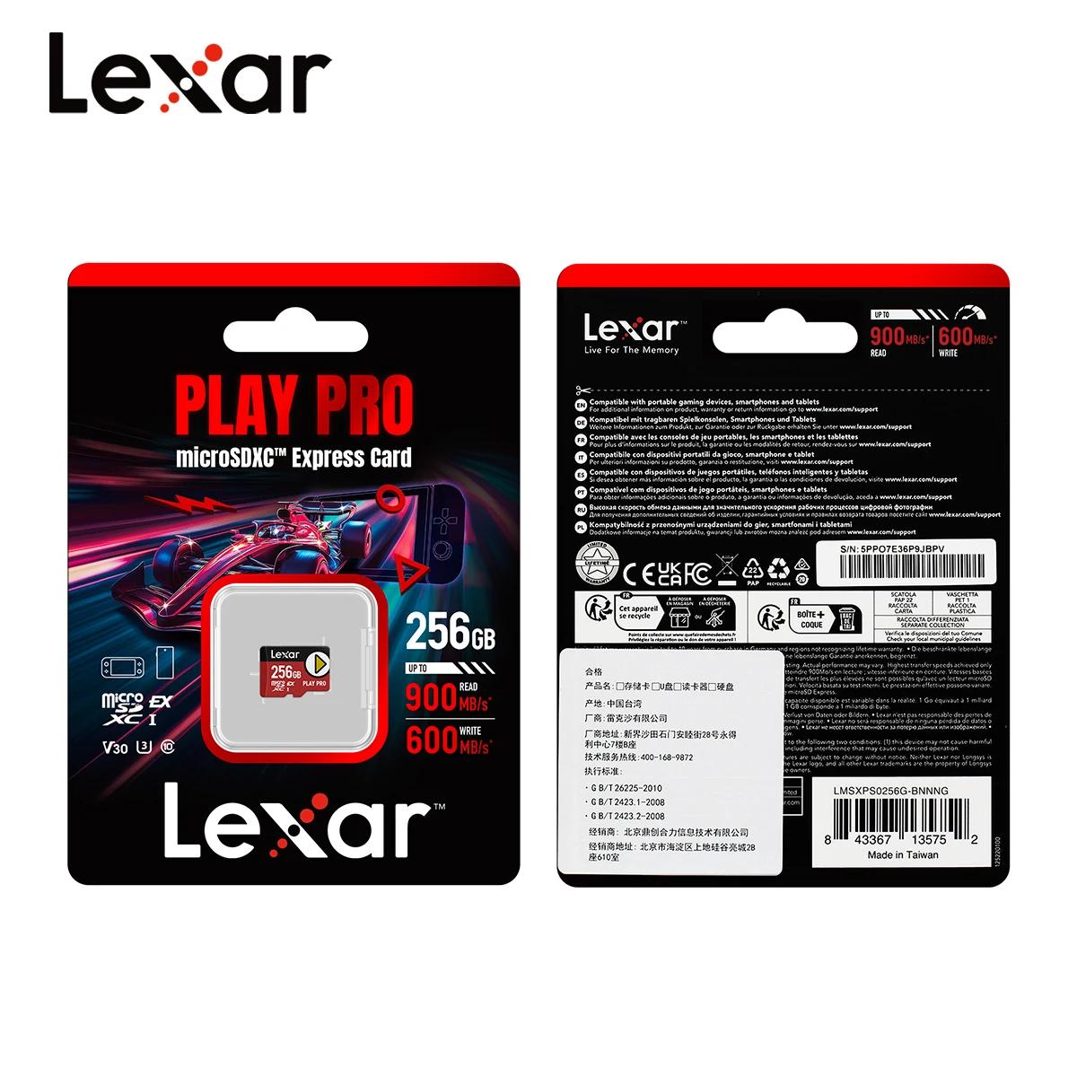 Lexar PLAY PRO carte vitesse de lecture Max 900 mo/s 256GB 512GB 1 to V30 microSDXC carte mémoire Ex