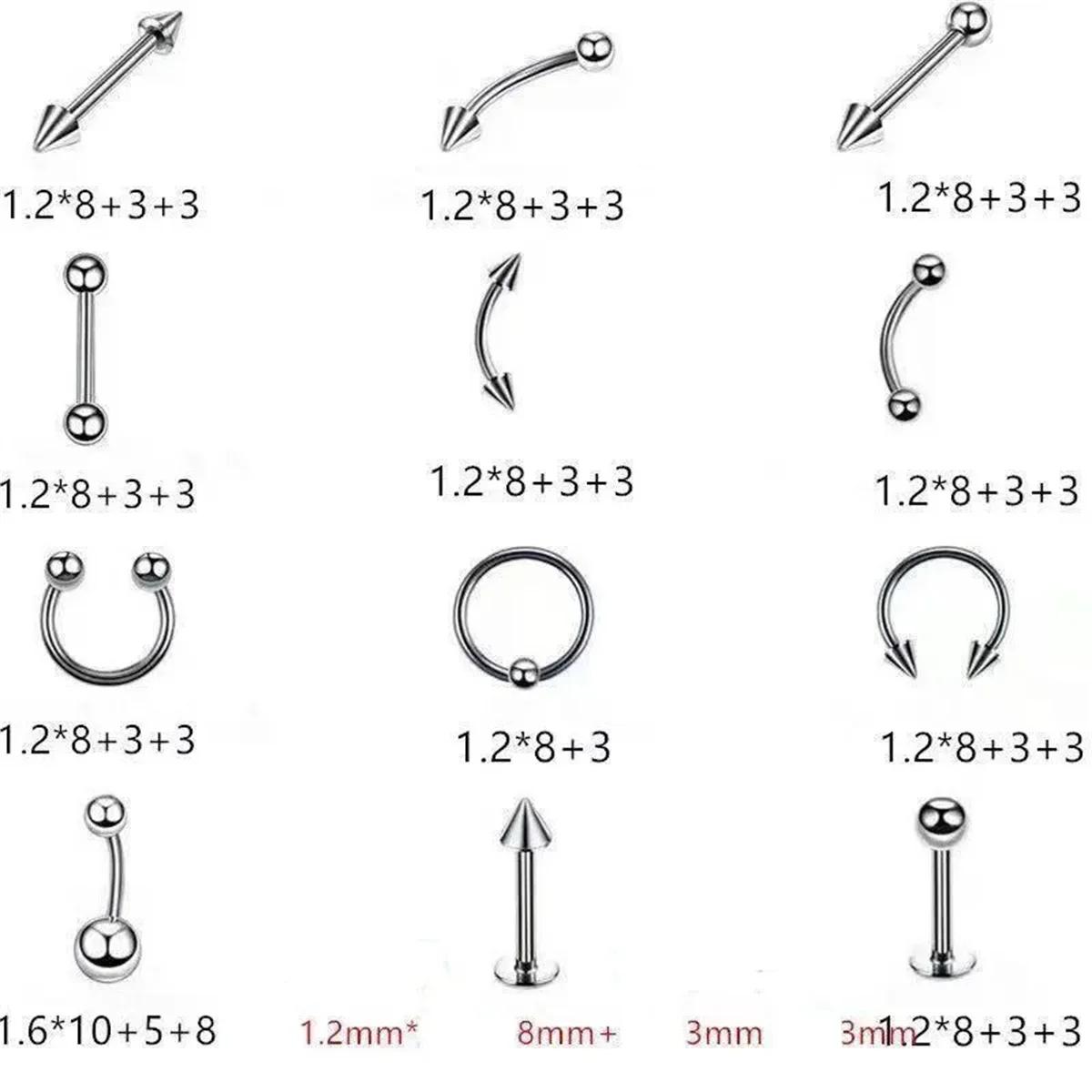 Kit de perçage d'oreille stérile 24/42/84 pièces, pistolet de perçage d'hélice pour Trago de Cartila