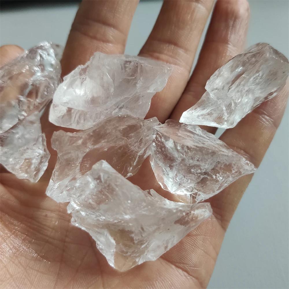 Pierre de Quartz claire naturelle, cristal de roche blanche, pierre de guérison brute et cristaux, d