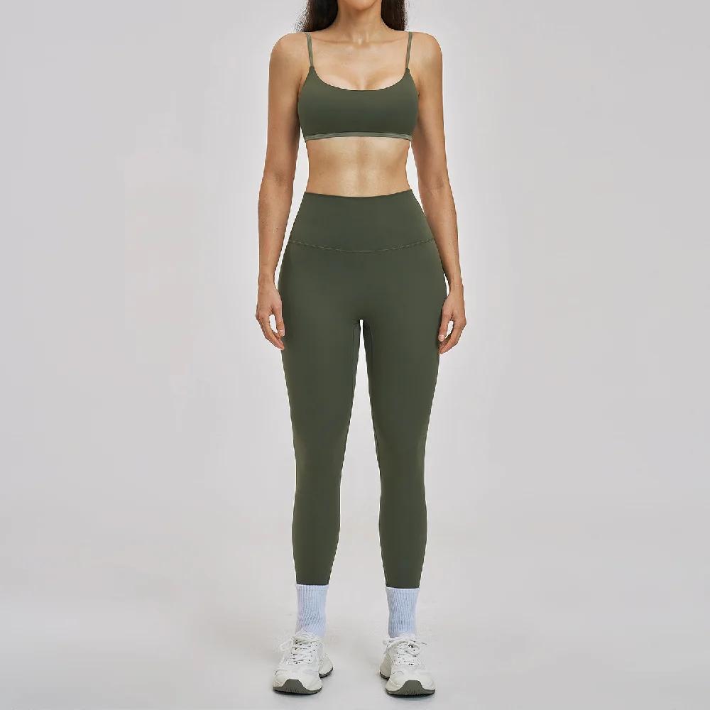 Ensemble de yoga 2 pièces pour femme, tenue de sport, vêtements de fitness, ensemble de sport avec s